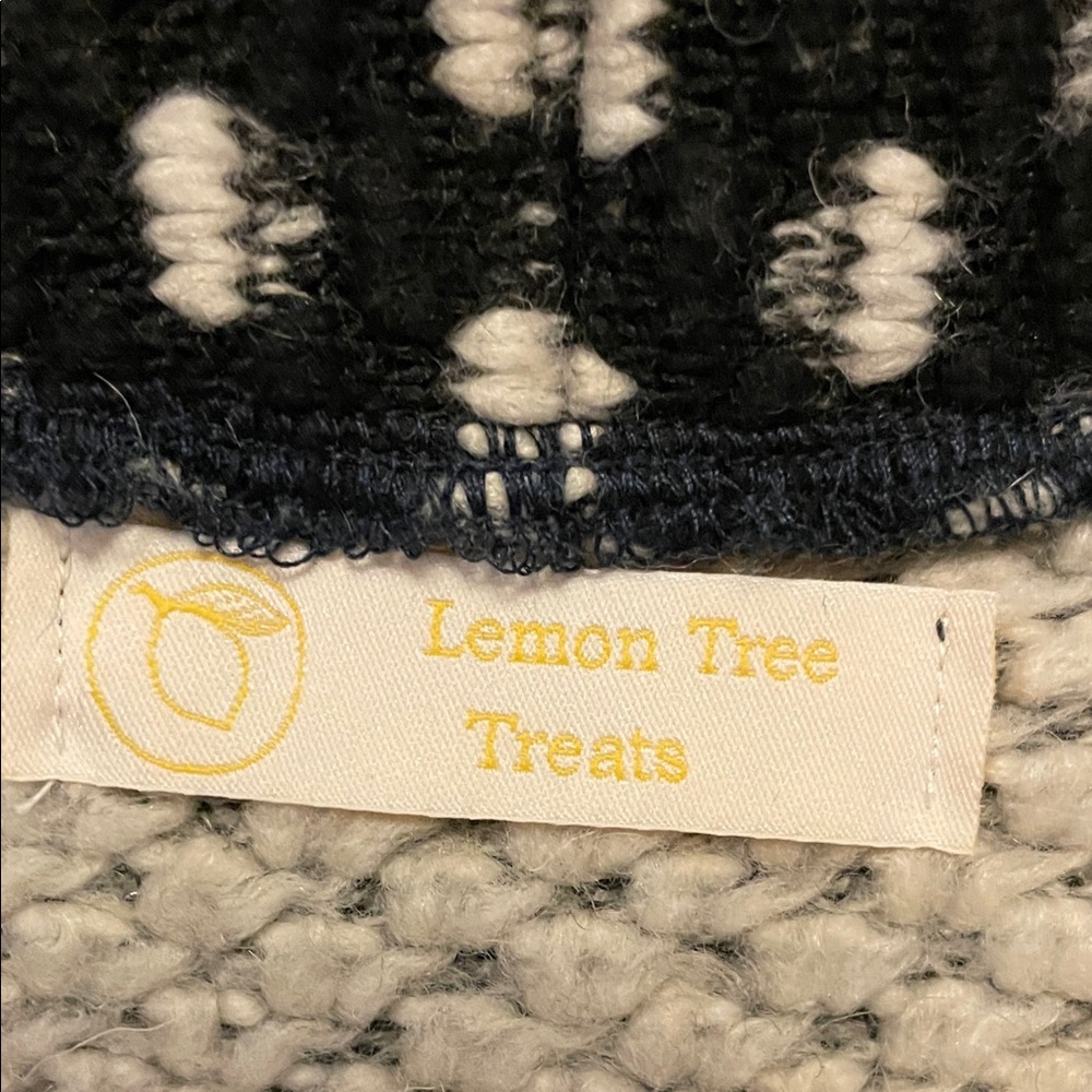 Women's Lemon Tree Treats Open Cardigan With Geometric Pattern Size Large - Picture 5 of 8